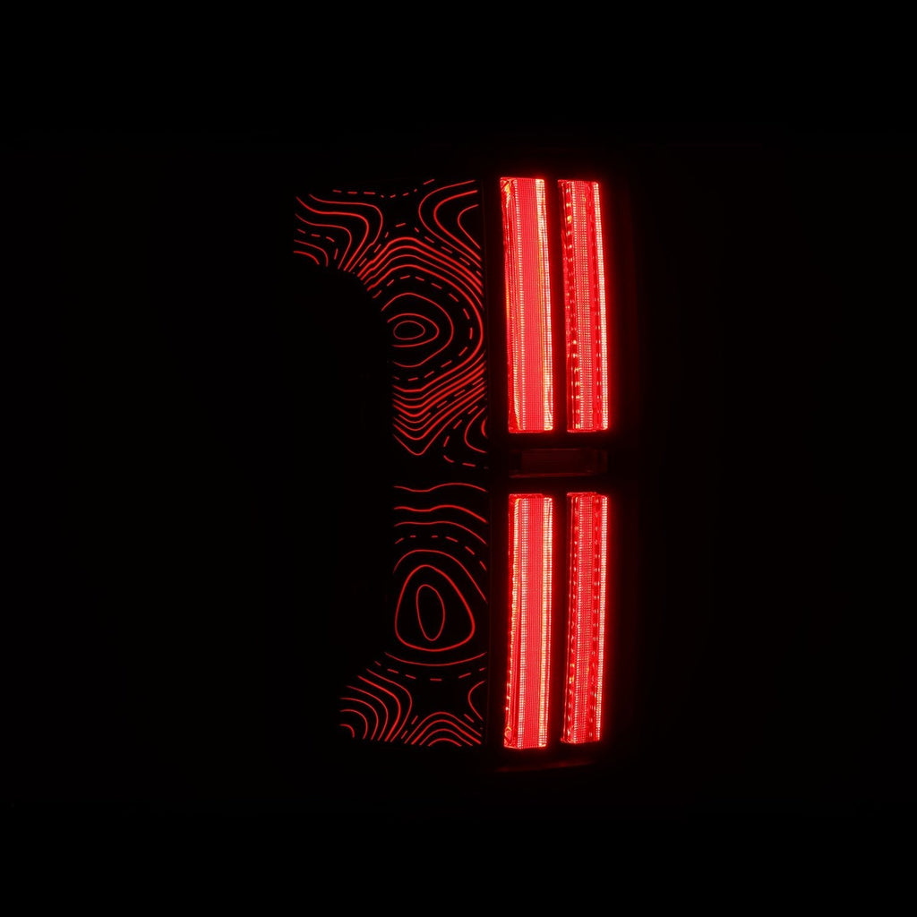 AlphaRex 07-13 Toyota Tundra TOPO ETCH NOVA-Series LED Tail Lights Black Smoke