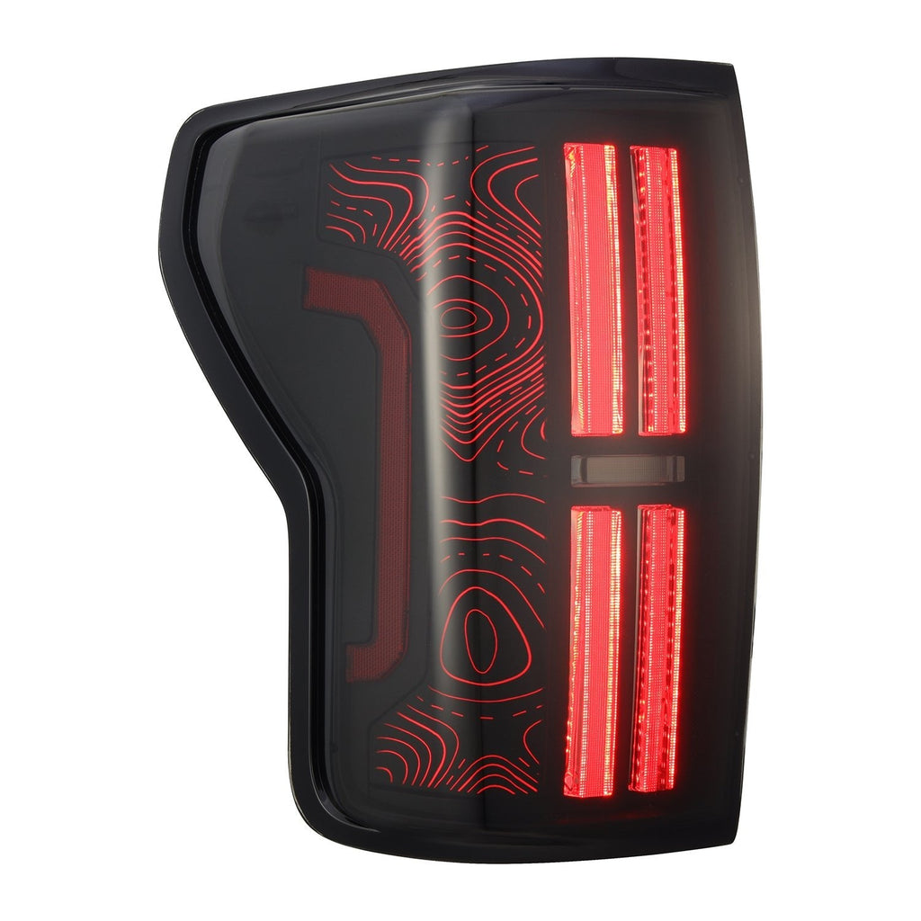 AlphaRex 07-13 Toyota Tundra TOPO ETCH NOVA-Series LED Tail Lights Black Smoke