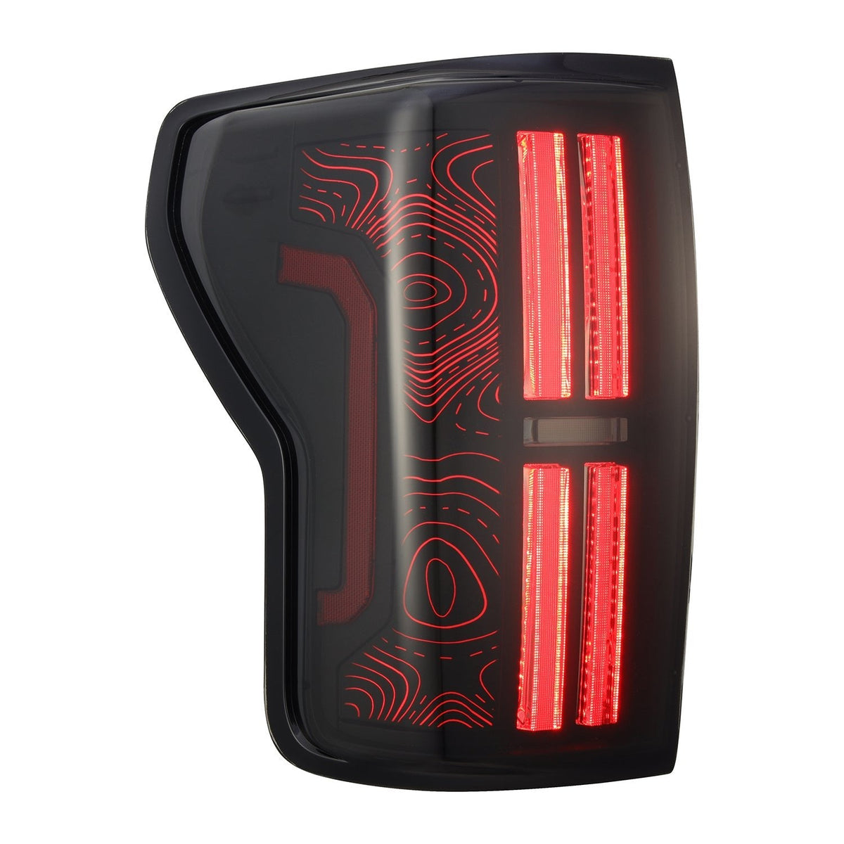 AlphaRex 07-13 Toyota Tundra TOPO ETCH NOVA-Series LED Tail Lights Black Smoke