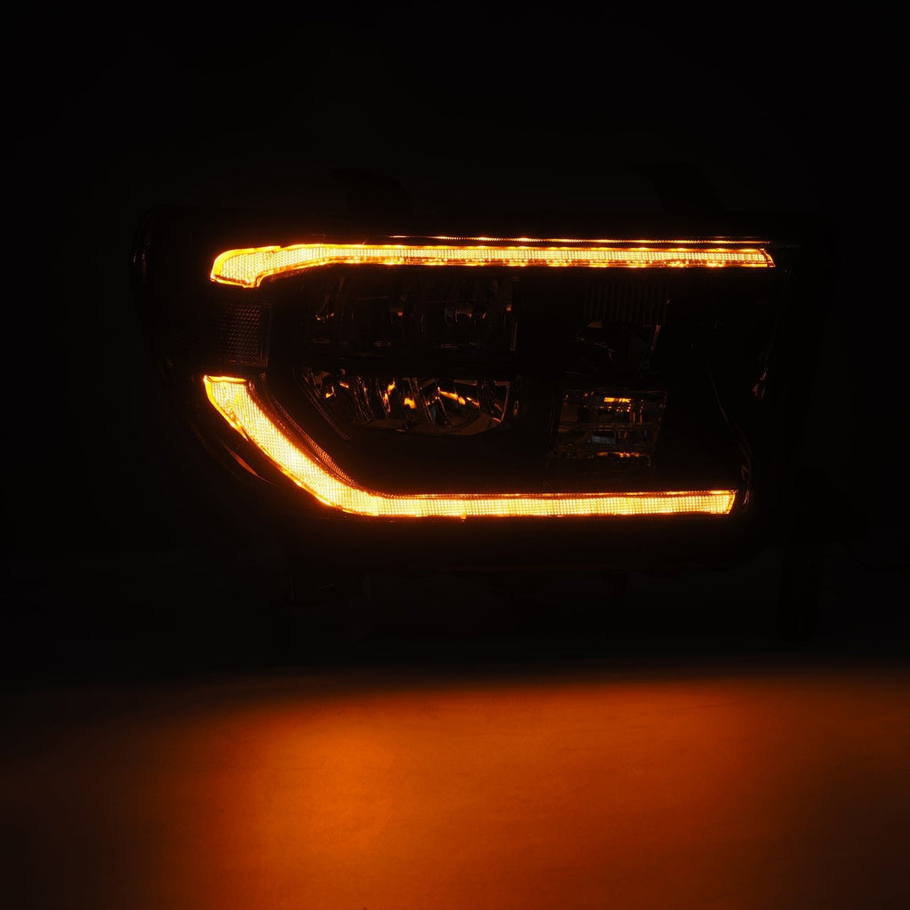 AlphaRex 07-13 Toyota Tundra/08-17 Toyota Sequoia MK II LUXX-Series LED Crystal Headlights Alpha-Black (Without Level Adjuster)