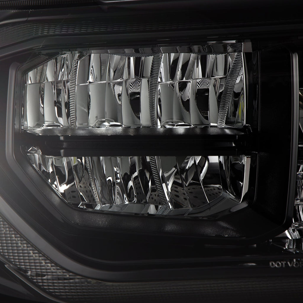AlphaRex 07-13 Toyota Tundra/08-17 Toyota Sequoia MK II LUXX-Series LED Crystal Headlights Alpha-Black (Without Level Adjuster)