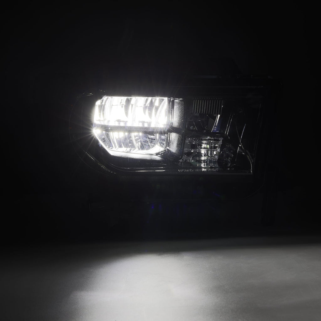 AlphaRex 07-13 Toyota Tundra/08-17 Toyota Sequoia MK II LUXX-Series LED Crystal Headlights Alpha-Black (Without Level Adjuster)