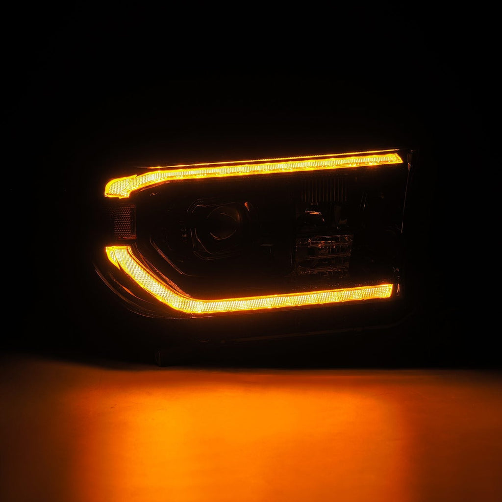 AlphaRex 07-13 Toyota Tundra/08-17 Toyota Sequoia MK II LUXX-Series LED Projector Headlights Alpha-Black (With Level Adjuster)