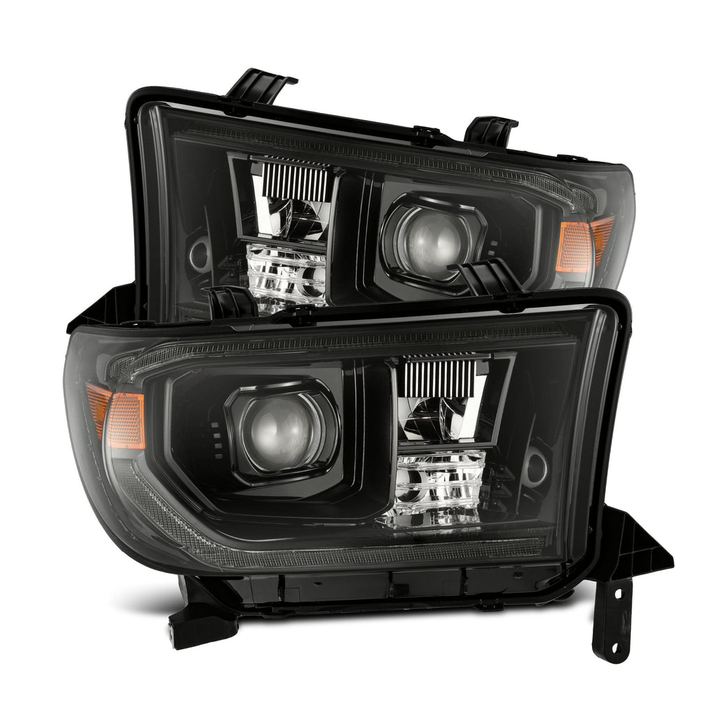 AlphaRex 07-13 Toyota Tundra/08-17 Toyota Sequoia MK II LUXX-Series LED Projector Headlights Alpha-Black (With Level Adjuster)