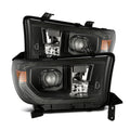AlphaRex 07-13 Toyota Tundra/08-17 Toyota Sequoia MK II LUXX-Series LED Projector Headlights Alpha-Black (With Level Adjuster)