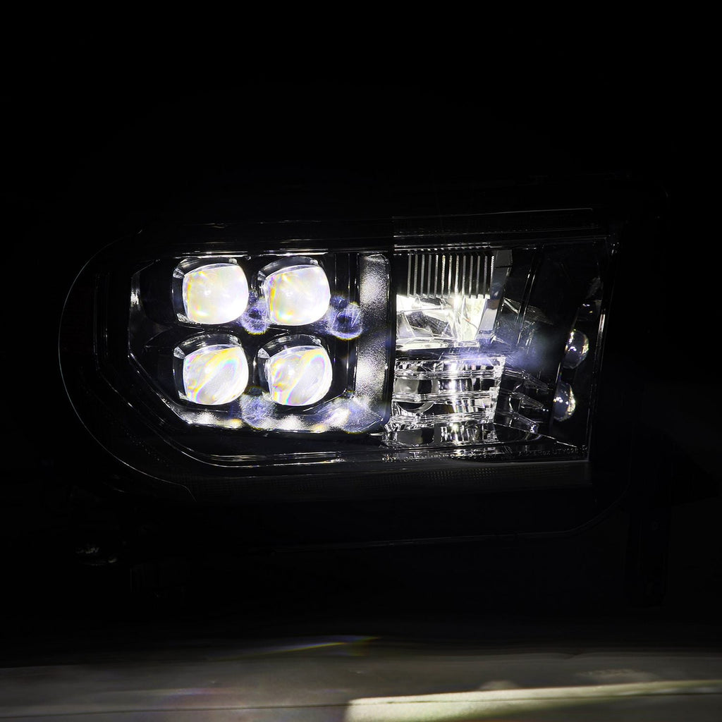 AlphaRex 07-13 Toyota Tundra/08-17 Toyota Sequoia MK II NOVA-Series LED Projector Headlights Alpha-Black (With Level Adjuster)