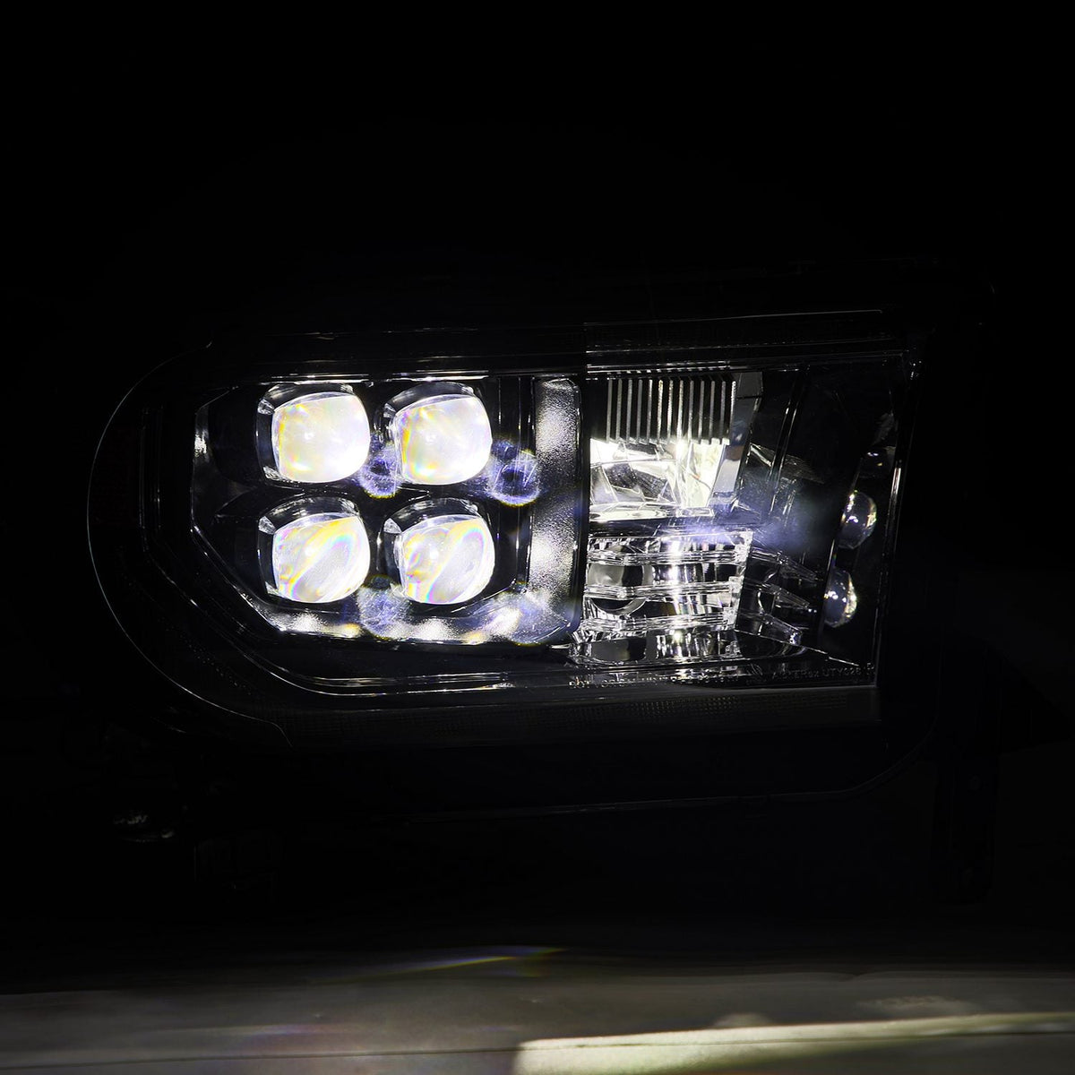 AlphaRex 07-13 Toyota Tundra/08-17 Toyota Sequoia MK II NOVA-Series LED Projector Headlights Alpha-Black (With Level Adjuster)