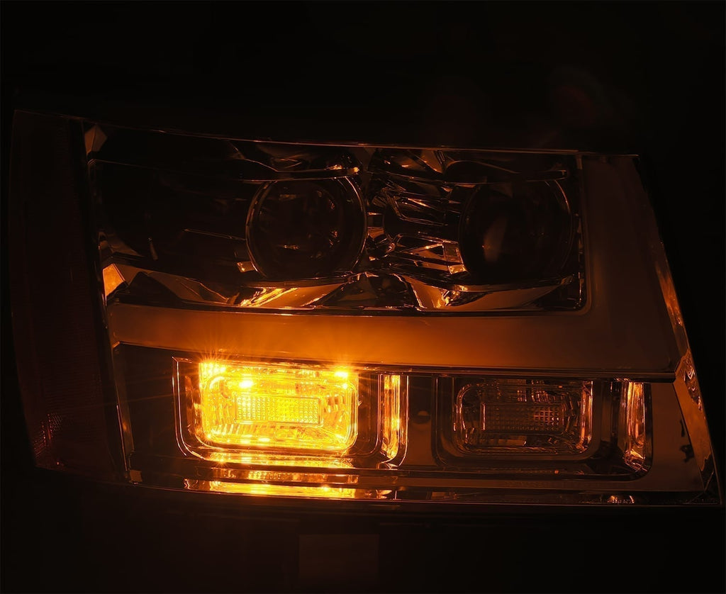 AlphaRex 07-14 Chevrolet Tahoe/Suburban/07-13 Avalanche LUXX-Series LED Projector Headlights Chrome