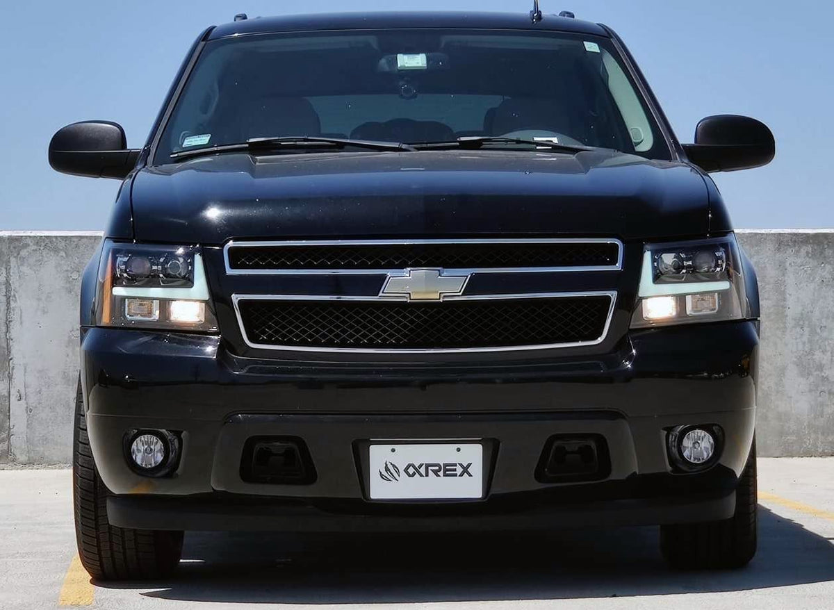 AlphaRex 07-14 Chevrolet Tahoe/Suburban/07-13 Avalanche MK II PRO-Series Halogen Projector Headlights Black