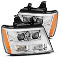 AlphaRex 07-14 Chevrolet Tahoe/Suburban/07-13 Avalanche MK II PRO-Series Halogen Projector Headlights Chrome