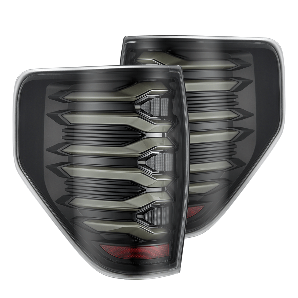 AlphaRex 09-14 Ford F150 LUXX-Series LED Tail Lights Alpha-Black
