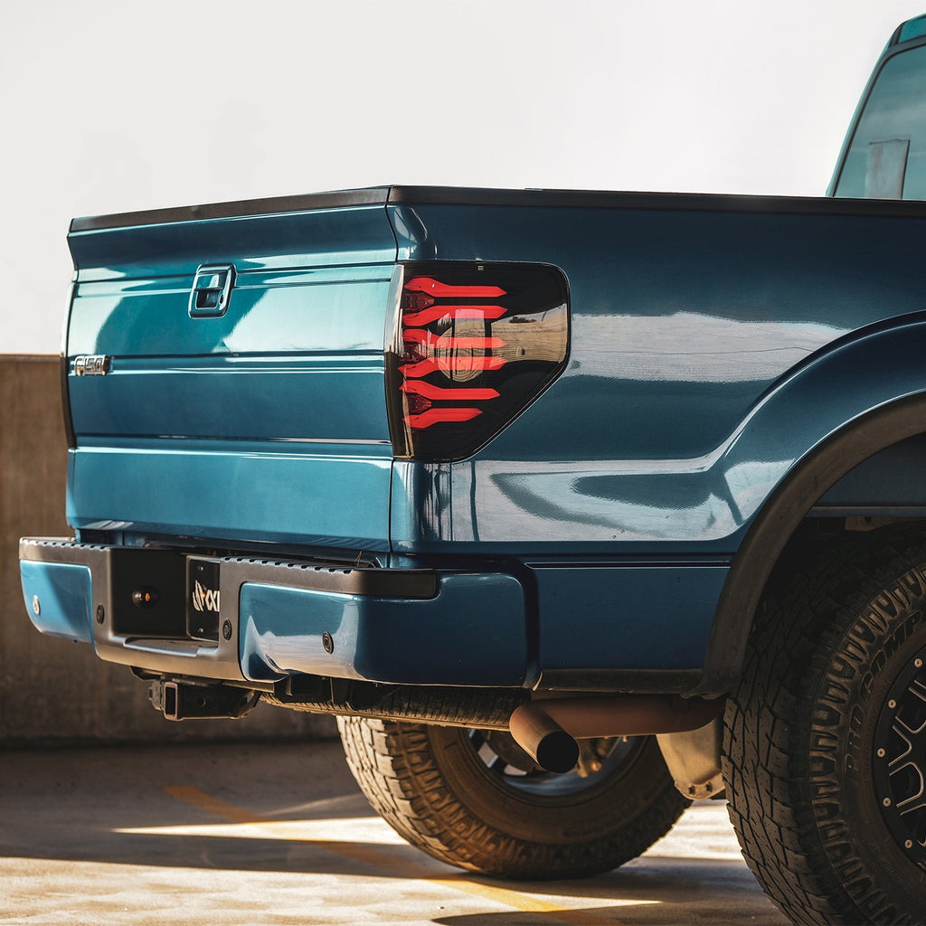 AlphaRex 09-14 Ford F150 LUXX-Series LED Tail Lights Black Smoke