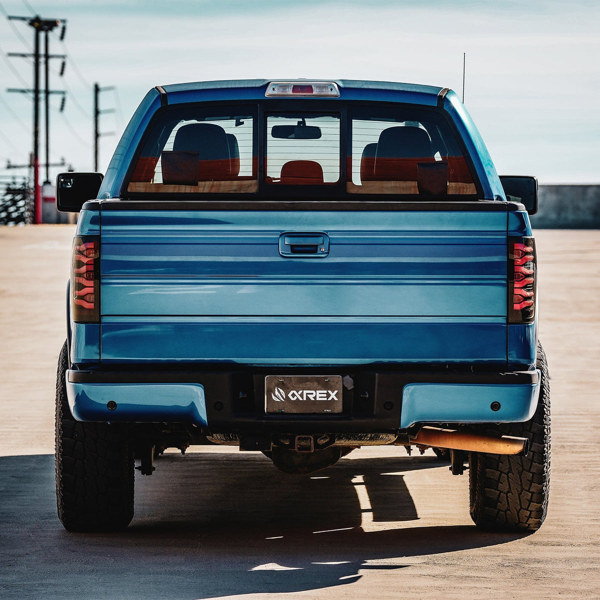 AlphaRex 09-14 Ford F150 LUXX-Series LED Tail Lights Black Smoke
