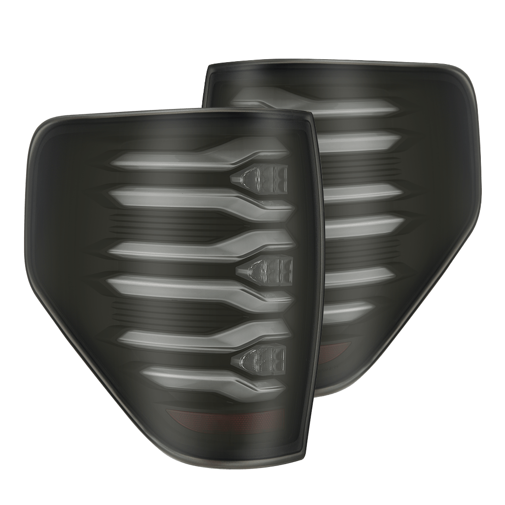 AlphaRex 09-14 Ford F150 LUXX-Series LED Tail Lights Black Smoke