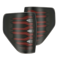 AlphaRex 09-14 Ford F150 LUXX-Series LED Tail Lights Black-Red
