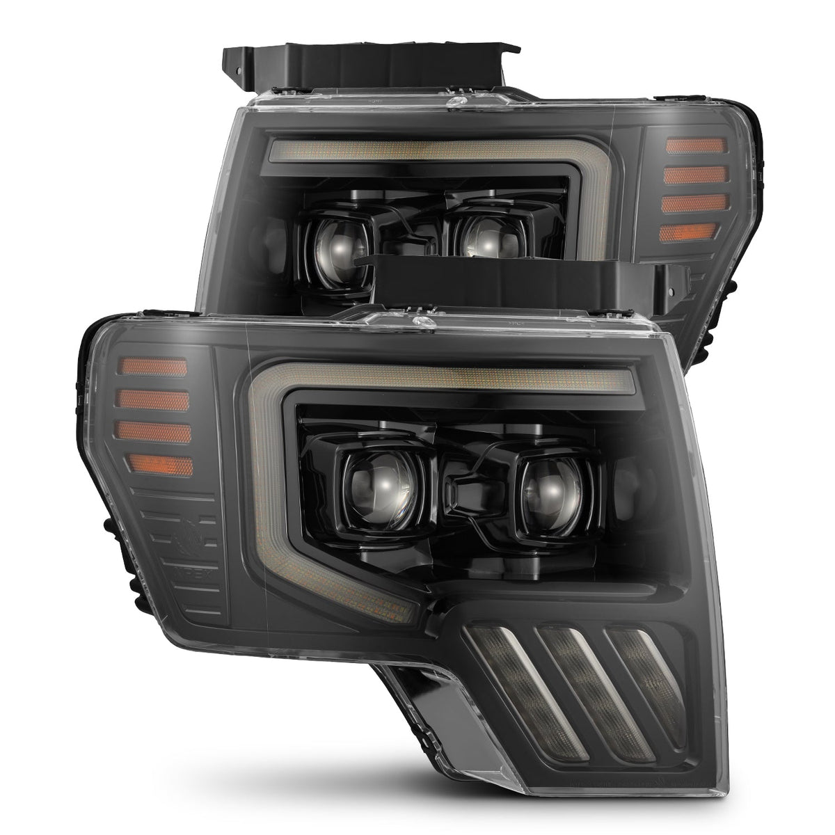 AlphaRex 09-14 Ford F150 MKII LUXX-Series LED Projector Headlights Alpha-Black