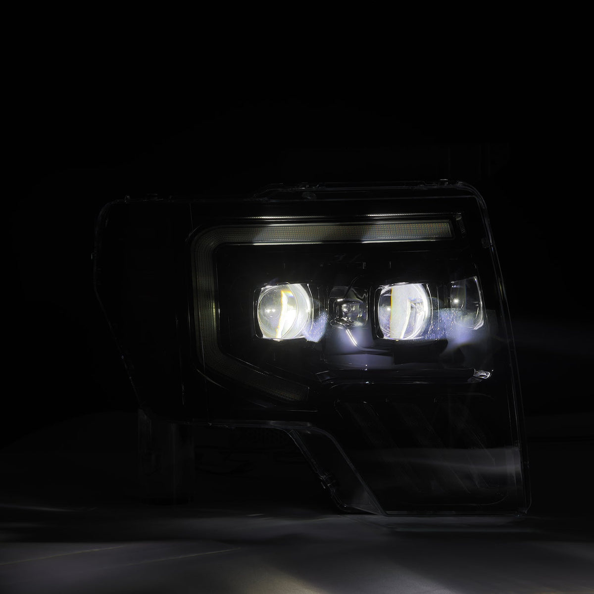 AlphaRex 09-14 Ford F150 MKII LUXX-Series LED Projector Headlights Black