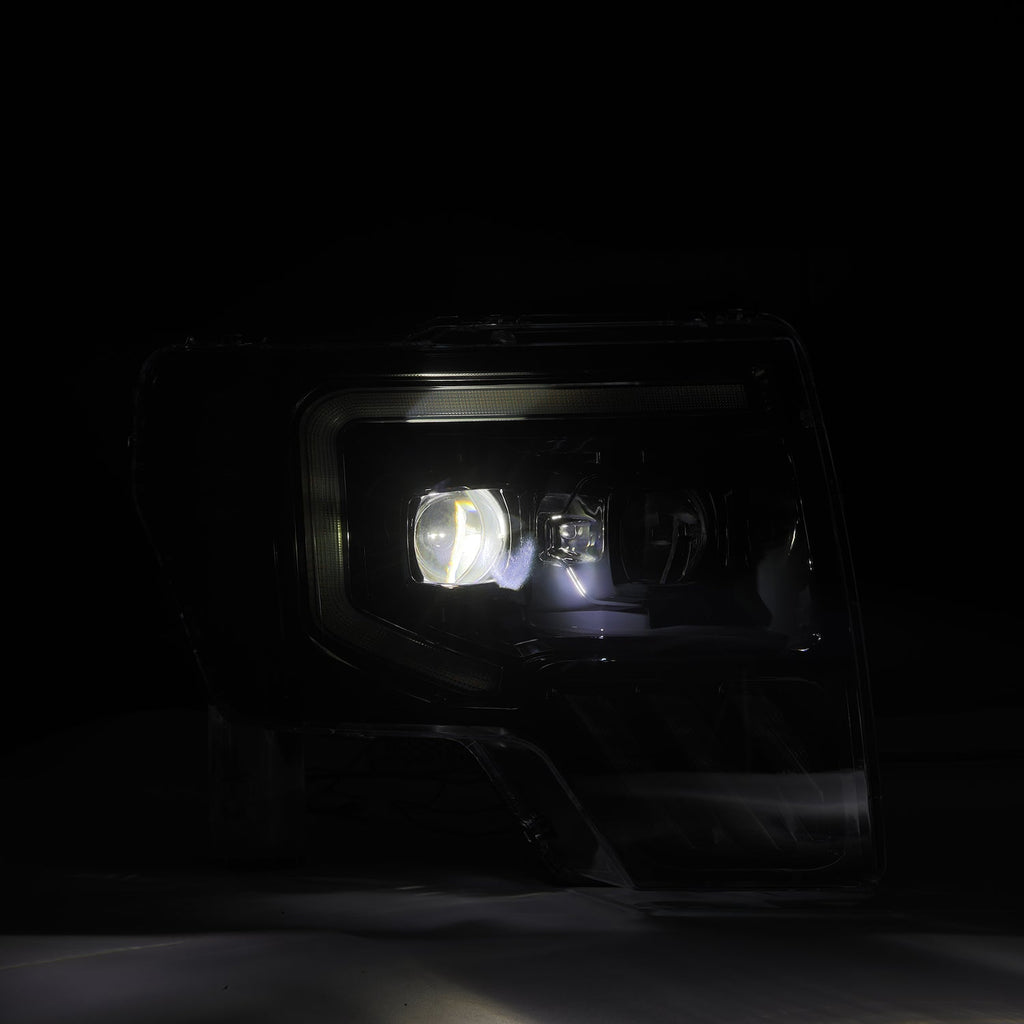 AlphaRex 09-14 Ford F150 MKII LUXX-Series LED Projector Headlights Black