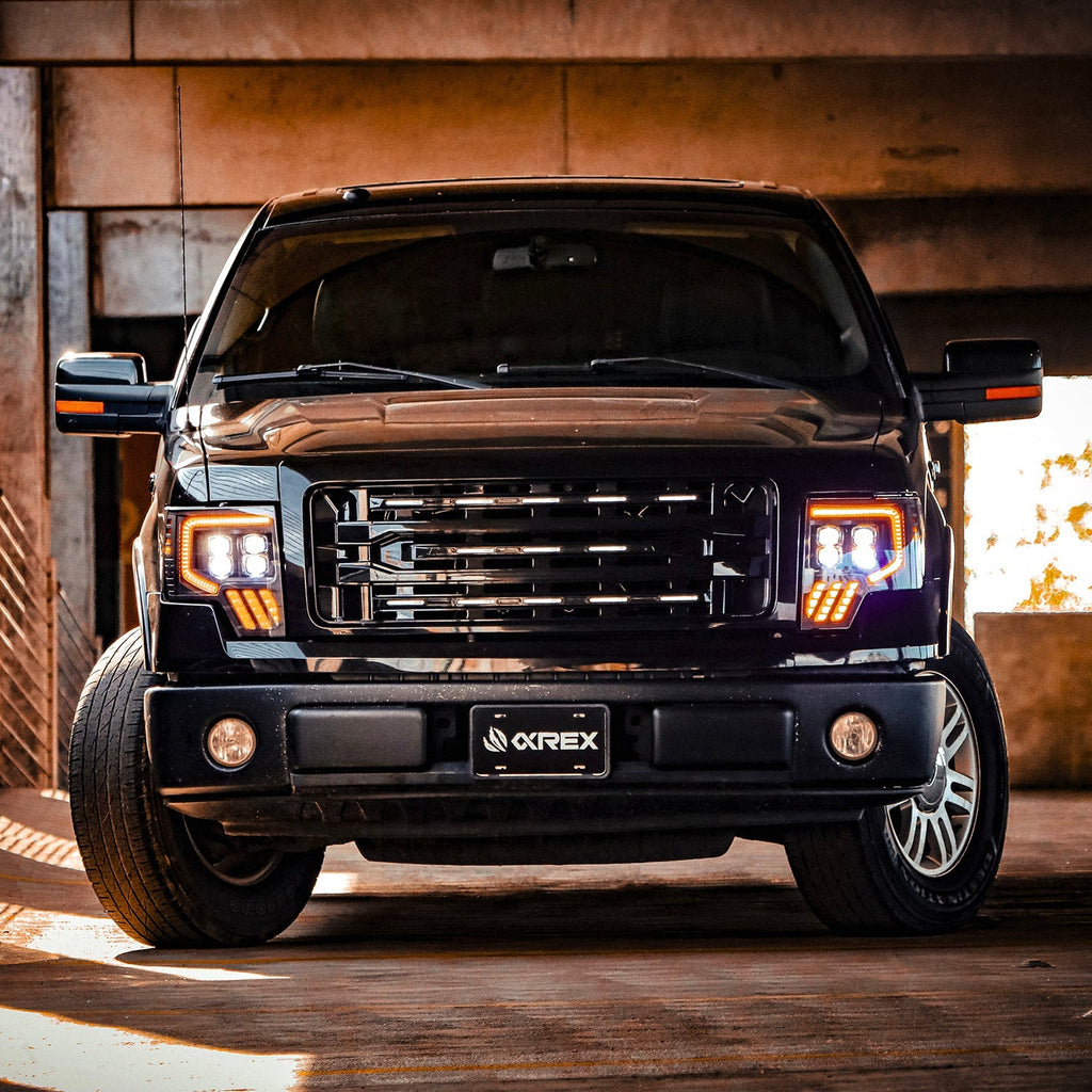 AlphaRex 09-14 Ford F150 MKII NOVA-Series LED Projector Headlights Black