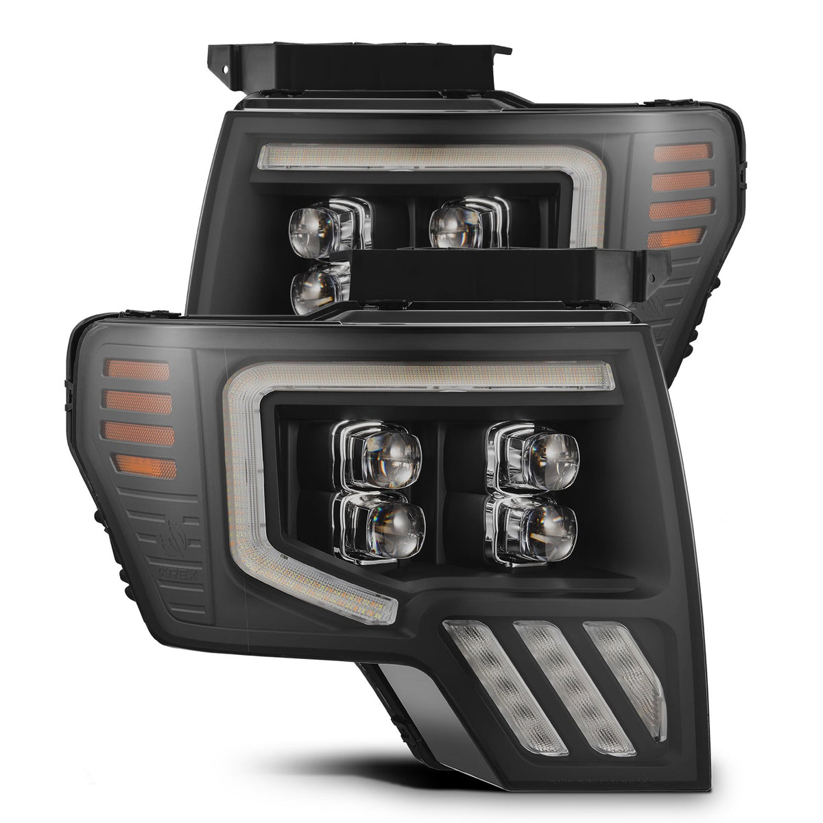 AlphaRex 09-14 Ford F150 MKII NOVA-Series LED Projector Headlights Black