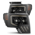 AlphaRex 09-14 Ford F150 MKII PRO-Series Halogen Projector Headlights Alpha-Black