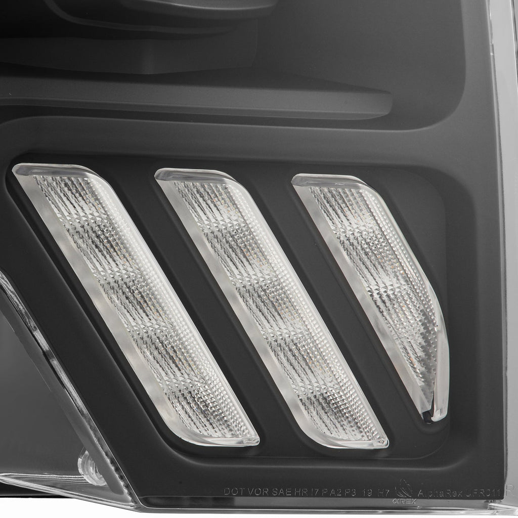 AlphaRex 09-14 Ford F150 MKII PRO-Series Halogen Projector Headlights Black