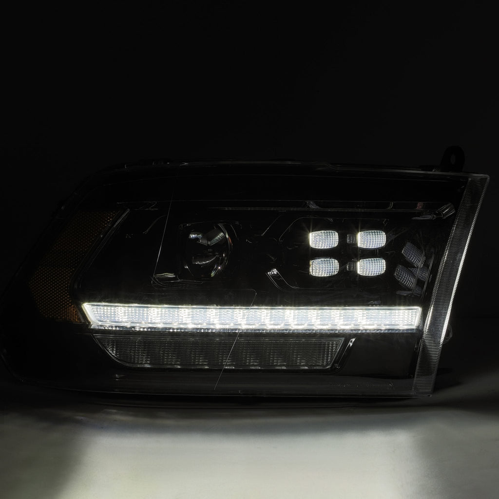 AlphaRex 09-18 Ram Truck LUXX-Series (5th Gen 2500 Style) LED Projector Headlights Alpha-Black