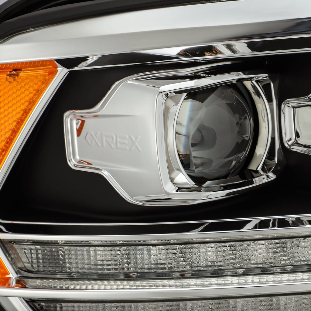 AlphaRex 09-18 Ram Truck LUXX-Series (5th Gen 2500 Style) LED Projector Headlights Black