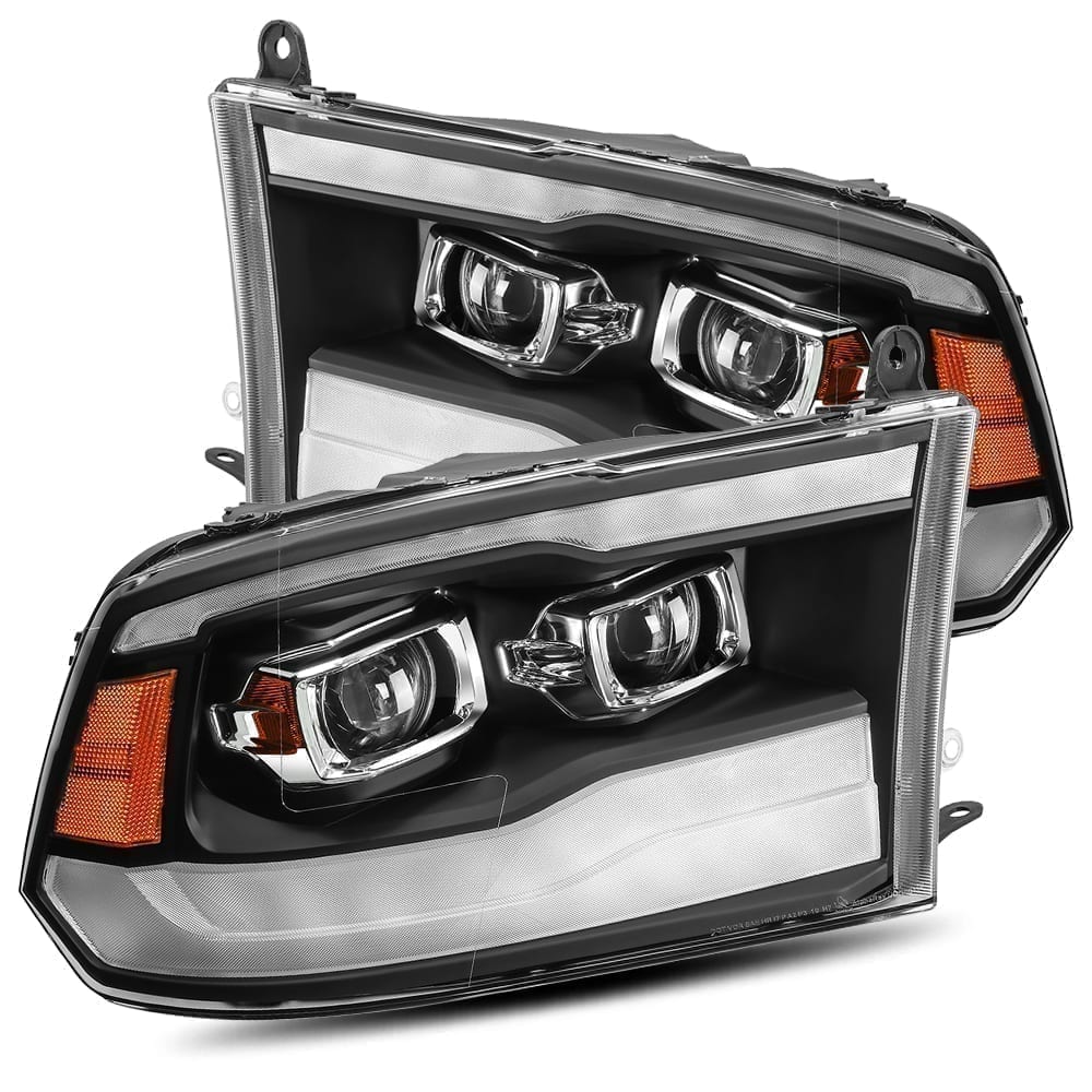 AlphaRex 09-18 Ram Truck LUXX-Series LED Projector Headlights Black