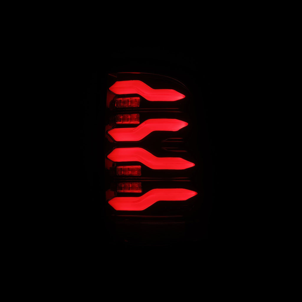 AlphaRex 09-18 Ram Truck LUXX-Series LED Tail Lights Black-Red