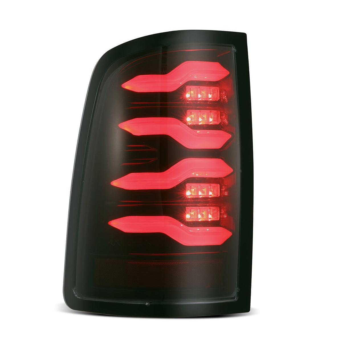 AlphaRex 09-18 Ram Truck LUXX-Series LED Tail Lights Black-Red