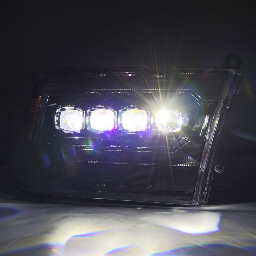 AlphaRex 09-18 Ram Truck (MK II 5th Gen 2500 Style) NOVA-Series LED Projector Headlights Alpha-Black