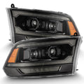 AlphaRex 09-18 Ram Truck (MK II 5th Gen 2500 Style) PRO-Series Halogen Projector Headlights Alpha-Black