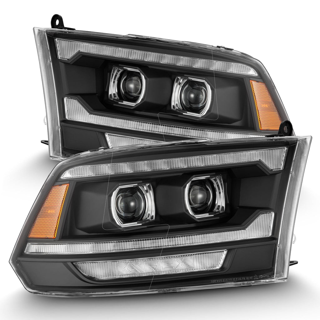 AlphaRex 09-18 Ram Truck (MK II 5th Gen 2500 Style) PRO-Series Halogen Projector Headlights Black