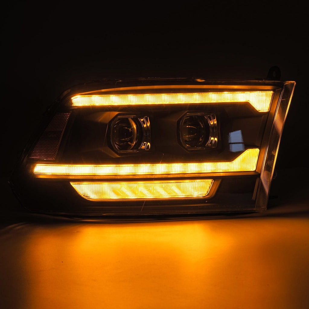 AlphaRex 09-18 Ram Truck (MK II 5th Gen 2500 Style) PRO-Series Halogen Projector Headlights Black