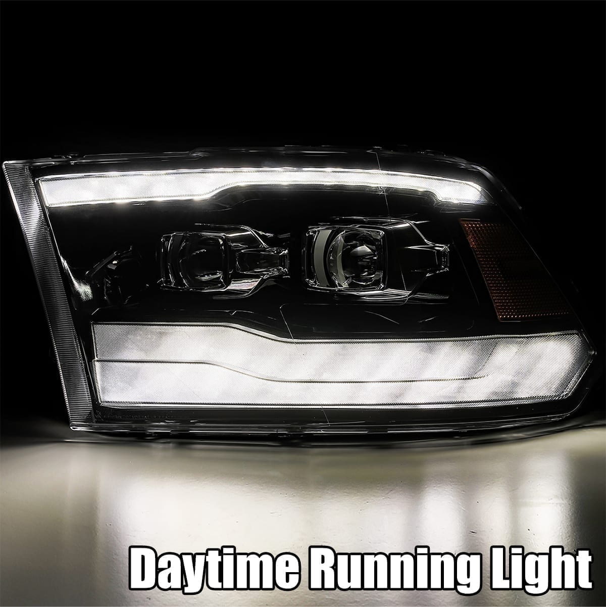 AlphaRex 09-18 Ram Truck MK II PRO-Series Halogen Projector Headlights Alpha-Black