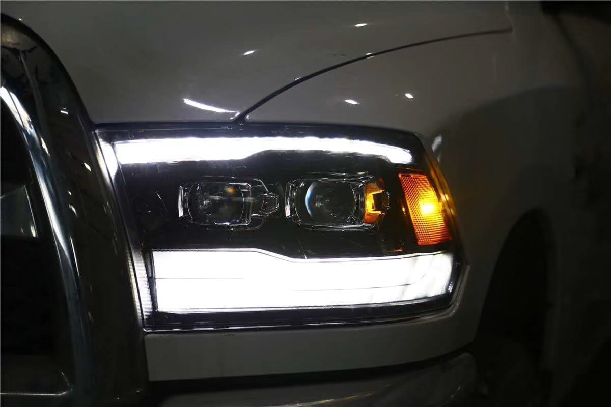 AlphaRex 09-18 Ram Truck MK II PRO-Series Halogen Projector Headlights Black