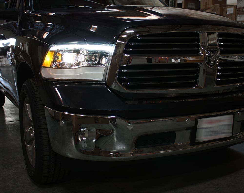 AlphaRex 09-18 Ram Truck MK II PRO-Series Halogen Projector Headlights Chrome