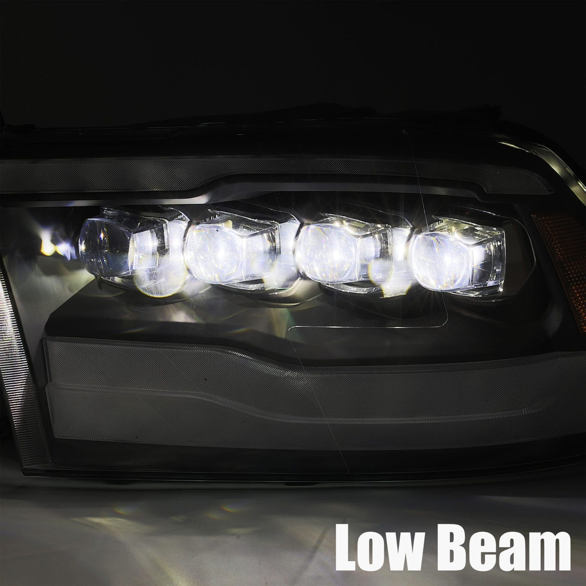 AlphaRex 09-18 Ram Truck NOVA-Series LED Projector Headlights Jet Black