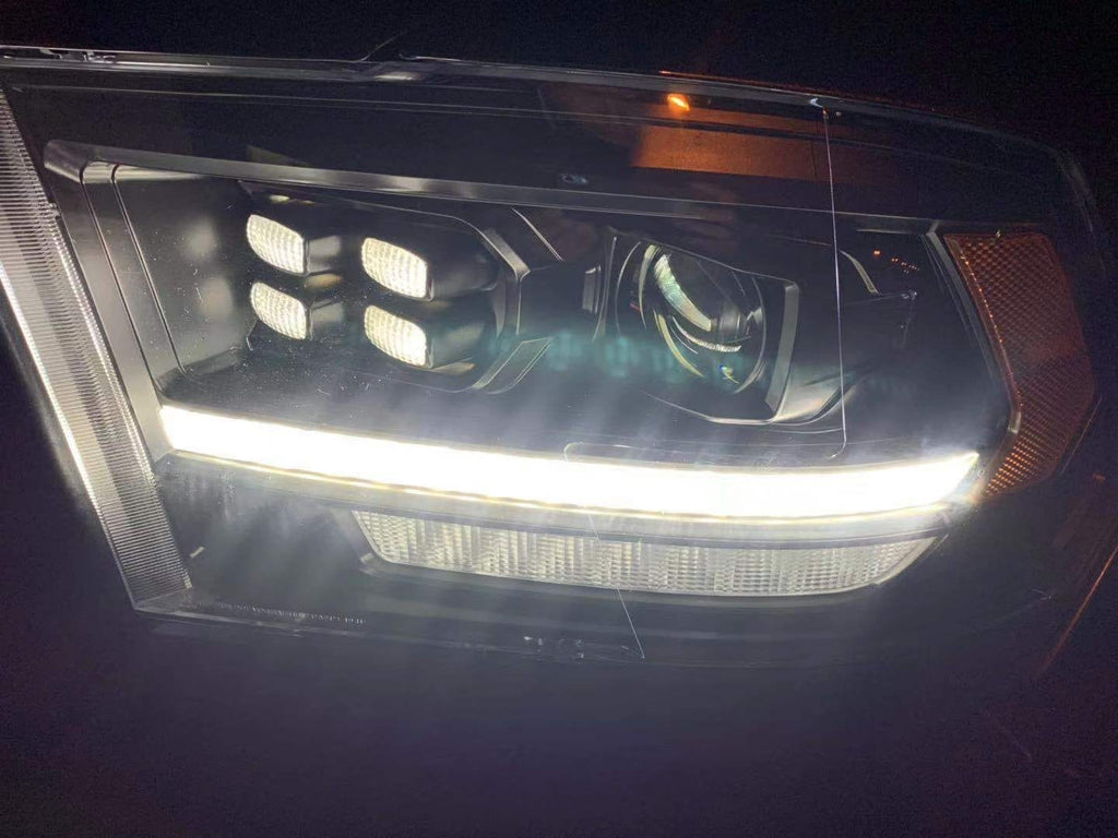 AlphaRex 09-18 Ram Truck PRO-Series (5th Gen 2500 Style) Projector Headlights Black