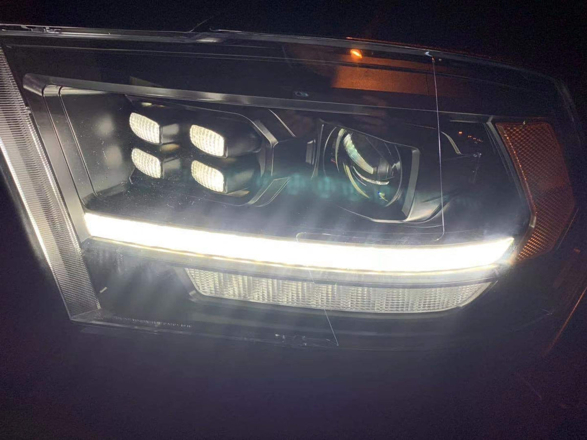 AlphaRex 09-18 Ram Truck PRO-Series (5th Gen 2500 Style) Projector Headlights Black
