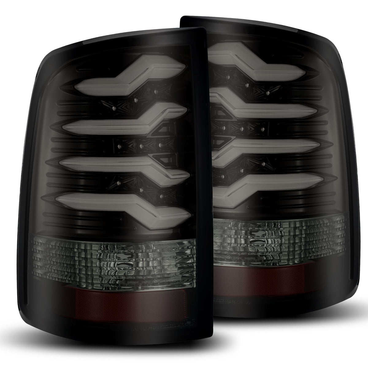 AlphaRex 09-18 Ram Truck PRO-Series LED Tail Lights Jet Black