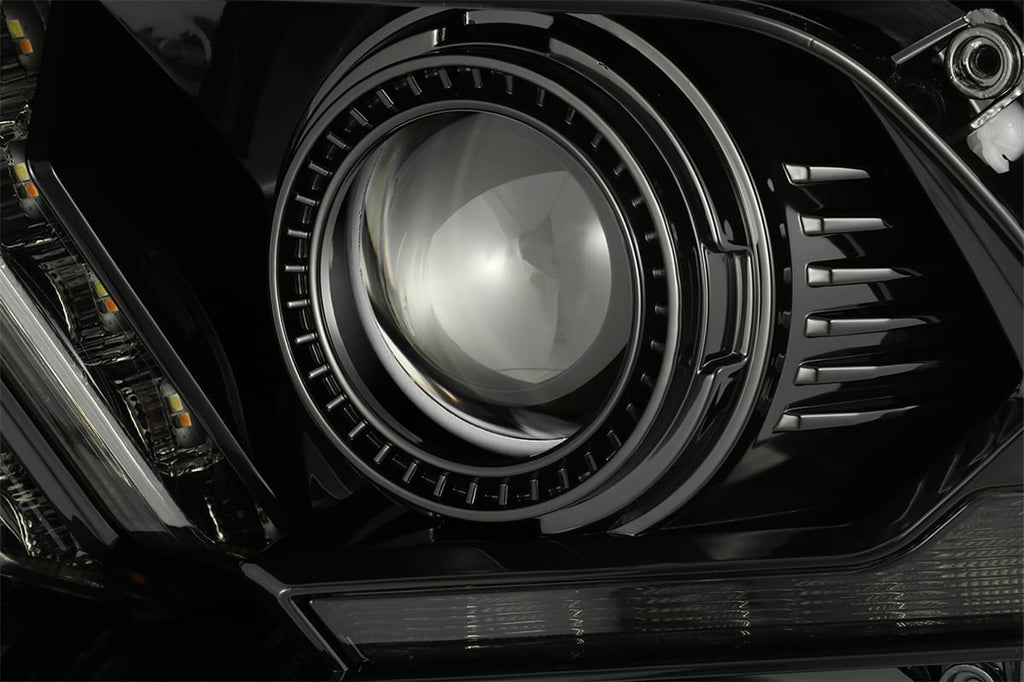 AlphaRex 10-12 Ford Mustang LUXX-Series LED Projector Headlights Alpha-Black