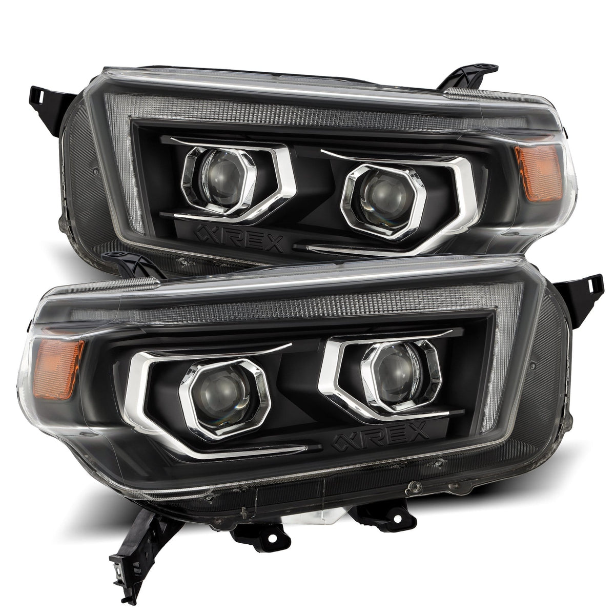 AlphaRex 10-13 Toyota 4Runner LUXX-Series Projector Headlights Black