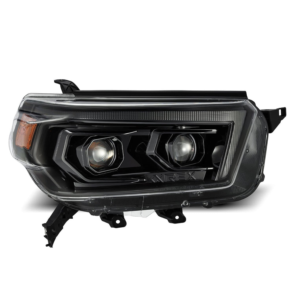 AlphaRex 10-13 Toyota 4Runner PRO-Series Halogen Projector Headlights Alpha-Black
