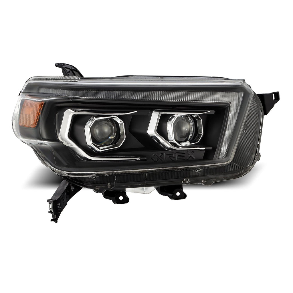 AlphaRex 10-13 Toyota 4Runner PRO-Series Halogen Projector Headlights Black