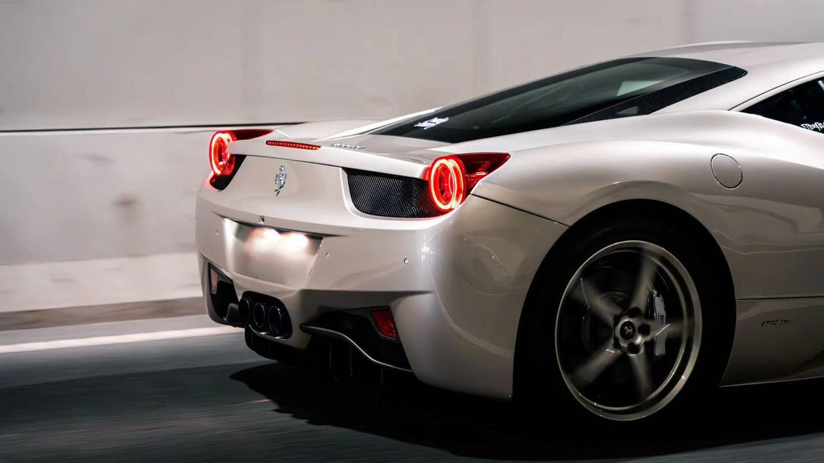 AlphaRex 10-15 Ferrari 458 NOVA-Series Prismatic LED Tail Lights Smoke