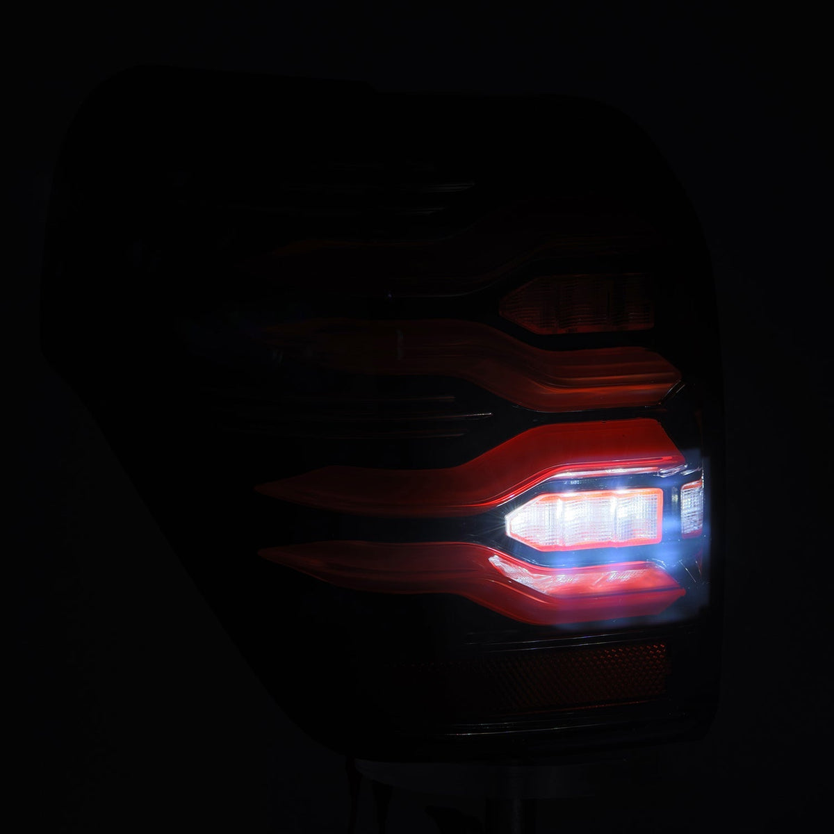 AlphaRex 10-24 Toyota 4Runner LUXX-Series LED Tail Lights Black-Red