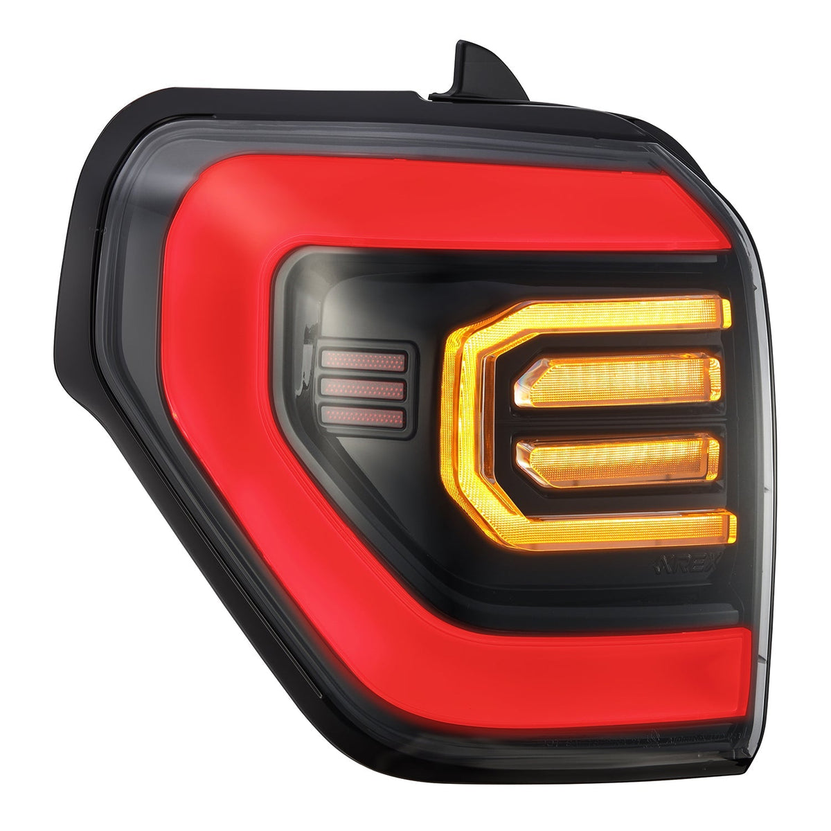 AlphaRex 10-24 Toyota 4Runner NOVA-Series Prismatic LED Tail Lights Black Clear