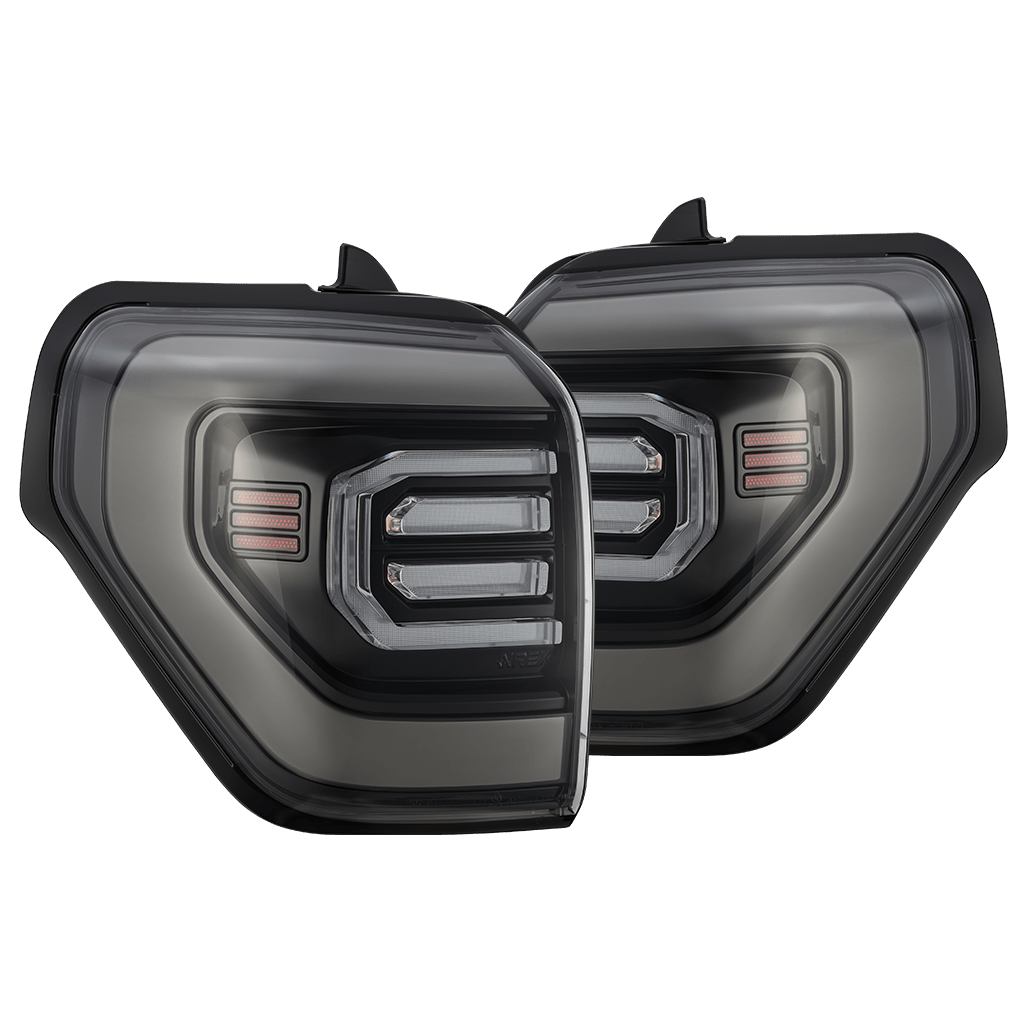 AlphaRex 10-24 Toyota 4Runner NOVA-Series Prismatic LED Tail Lights Black Clear